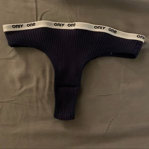 THONG PANTIES “ONLY ONE” NAVY BLUE SIZE XS